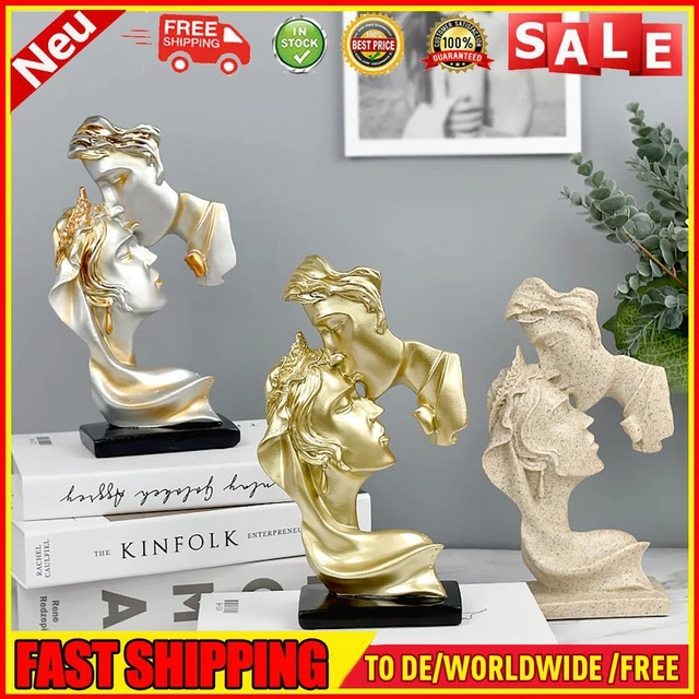 Resin Kissing Abstract Art Figurine Handicraft Desktop Ornaments for Living Room
