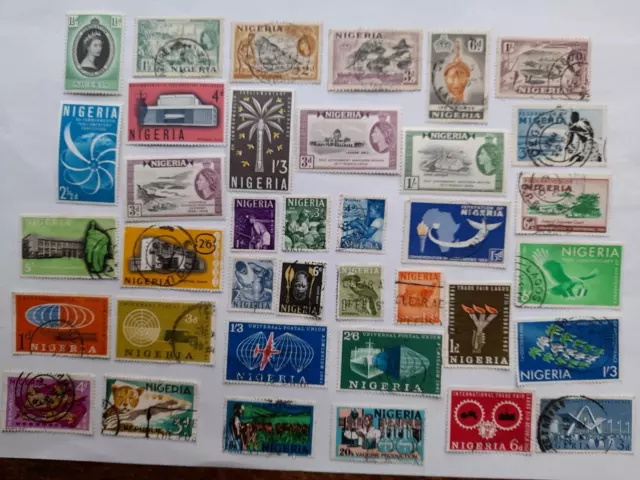 Nigeria stamps from 1953 Coronation, Self Government, UPU, Trade Fair, Victoria