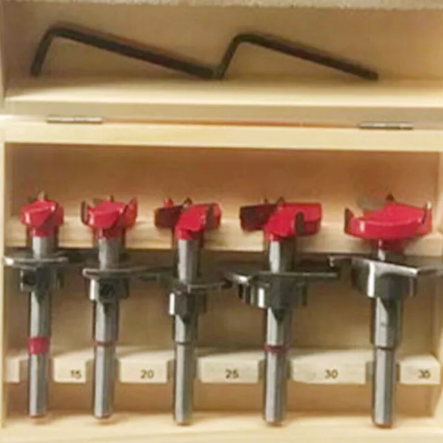 Cabinet Woodworking Jig Door Hinge Hole Opener Locator Drill Bit Tools Set