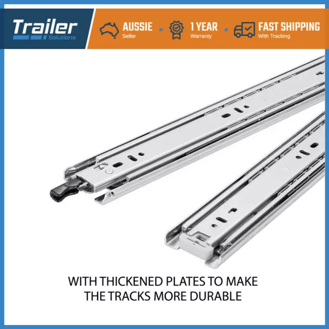 125kg Locking Drawer Slides / Runners 600mm to 1000mm 4wd Trailer Fridge Draw 3