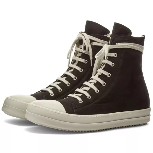 Rick Owens DRKSHDW Twill High Black White - Men's Size EU 41 (US 8)