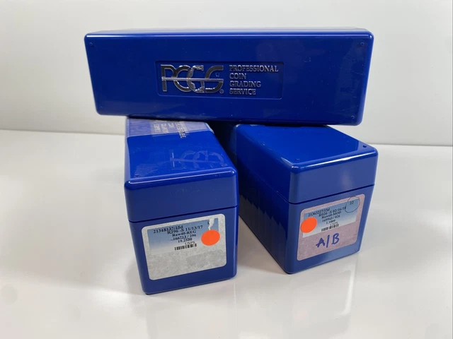 PCGS Blue Slab Box - Certified Coin Holder - Fits 20 PCGS slabbed coins lot of 3