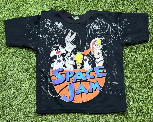 Vintage 1996 Space Jam T-Shirt Youth Kids M Bugs Bunny Lola Bunny Daffy Duck