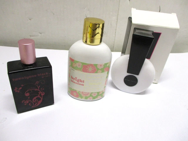 Lot of 3 Perfume Exclamation Bright Bloosom Twentyone black Spray