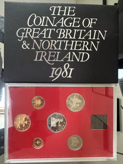 1981 Royal Mint Coinage Of Great Britain And Northern Ireland Proof Coin Set