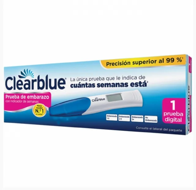 1x Prueba De Embarazo Clearblue Digital Con Indicador De Semanas Cuantas Está