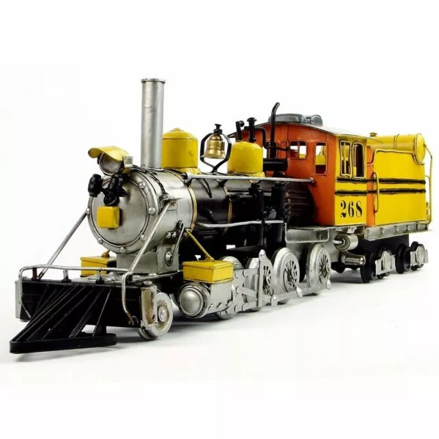 Vintage tinplate big boy train model ornaments 1886 Union steam locomotive-fine