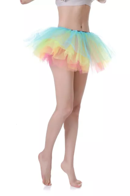 Womens Adults Girls Dance Tutu Skirt Ballet 5 Layer Layered Pettiskirts Costume 3