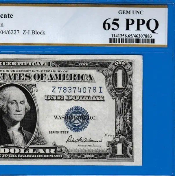 FANCY  S/N  "78-3740-78"  $1  1935 F  Silver Certificate NOTE  PCGS 65 Fr. 1615