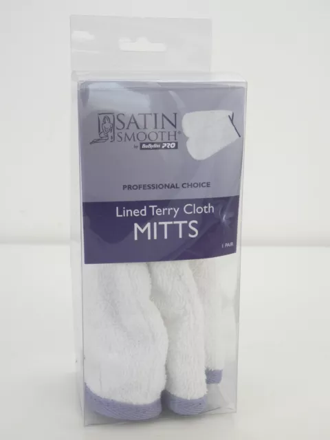 1 par de guantes forrados Babyliss Pro paño de Terry satinado liso