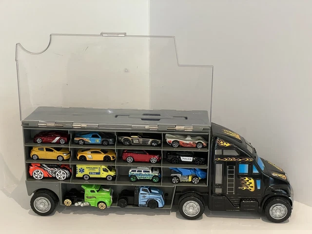 Camion Transporteur Motor Max Avec 28 Mini-voitures Majorette Hot Wheels
