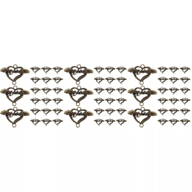 60 Pcs Liebesverbindung Herzanhänger Herz-Halsketten Schmuck Selber Machen