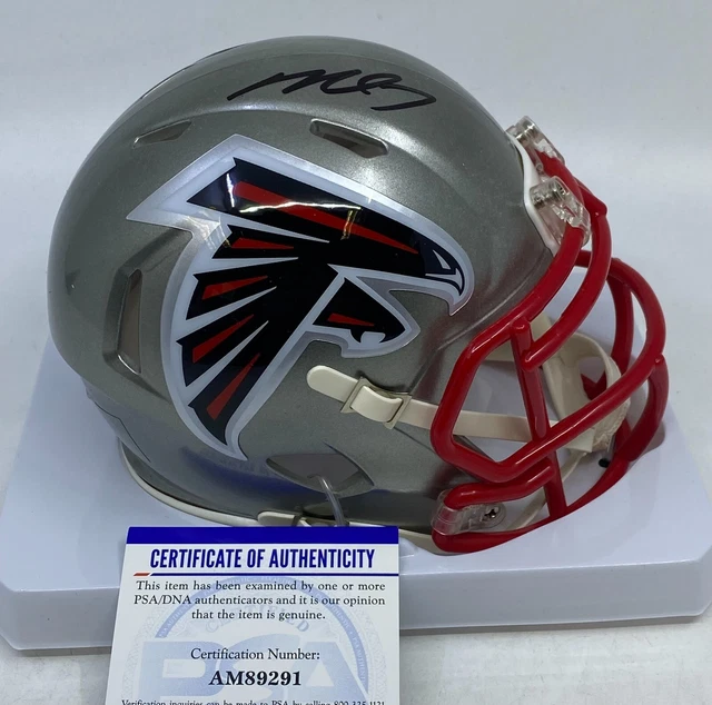 Michael Vick Signed Gray Atlanta Falcons Flash Mini Helmet AUTO PSA Sticker