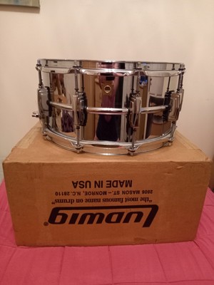 Ludwig Ludwig Supraphonic Rullante 35.6x12.7cmVintage Cromo Alluminio 10-Lug Ludaloy 