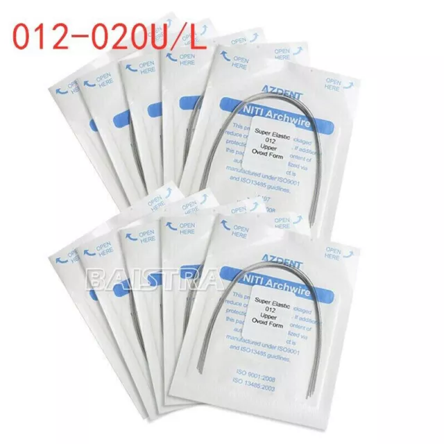10Packs Dental Orthodontic Arch Wire Niti Super Elastic Round Ovoid Form AZDENT