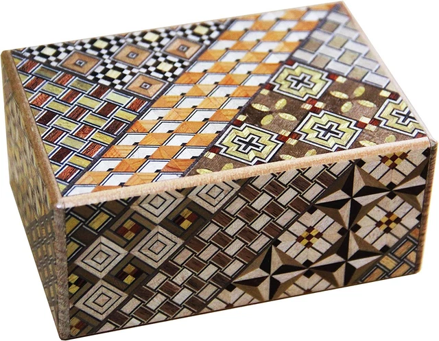 Hakone parquet parquet secret box 4 inch 10 times Trick Box 10steps