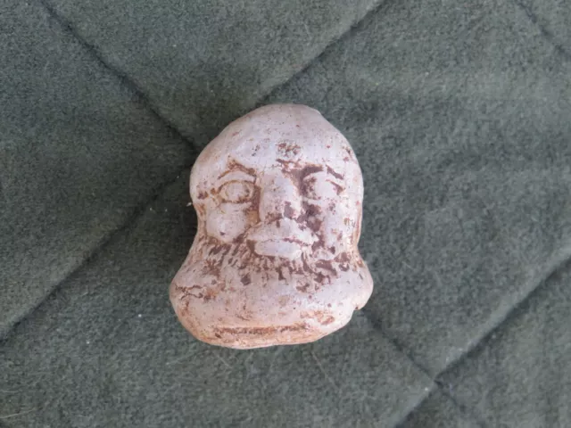 PRE COLUMBIAN BACTRIAN ANTHROPOMORPHIC EFFIGY BALD MAN with BEARD