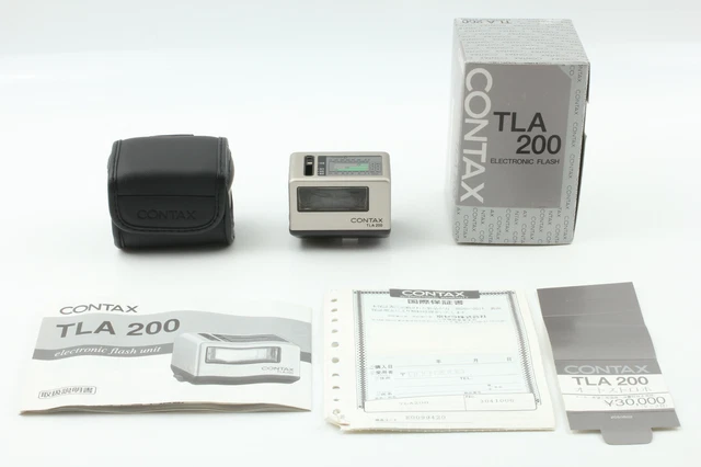 [N MINT+++ in Box & Case] Contax TLA 200 Silver Shoe Mount Flash for G1 G2 JAPAN