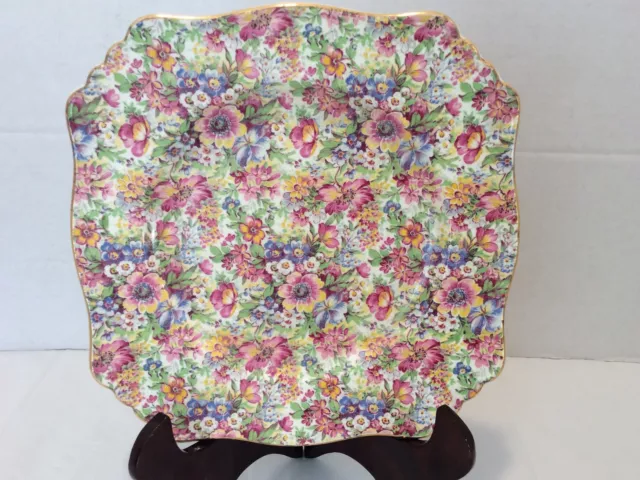 Royal Winton Grimwades Chintz Plate 9"  Sunshine Vintage~Older Back Stamp