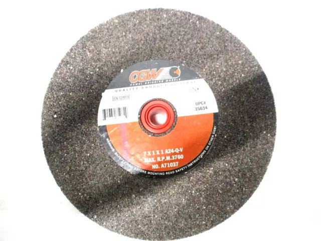 Camel (35034) 7 x 1 x 1 24 Grit Very Coarse AO Bench & Pedestal Grinding Wheel