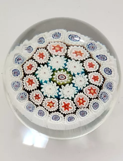 Murano Fratelli Toso Vetreria Paperweight Briefbeschwerer Millefiori markiert