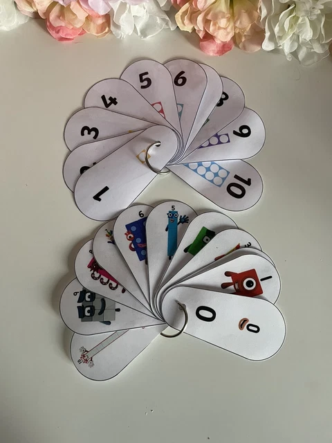 NEW CBEEBIES NUMBERBLOCKS 0-10 & Numicon 1-10 Laminated Fans - Early ...