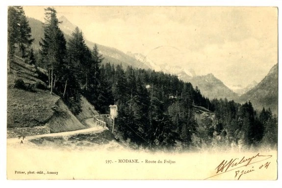 CPA 73 Savoie Maurienne Modane Route du Fréjus
