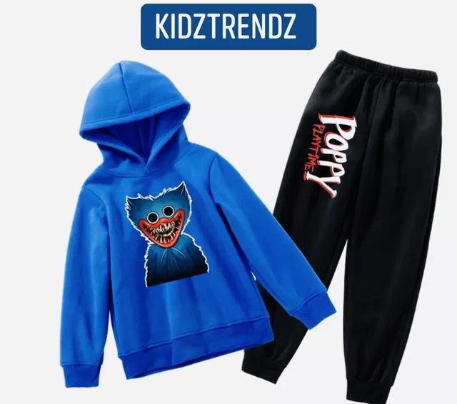 T-shirt estiva bambini ragazze stampa 3D papavero huggy wuggy pantaloncini nuovi
