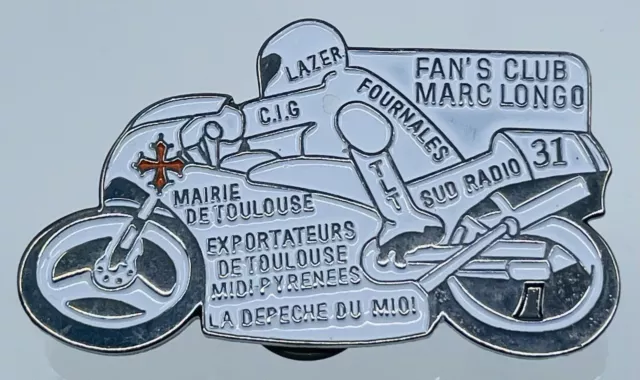 Pin's Pins Pin Moto Fan's Club Marc Longo 1999 - Toulouse - Sud Radio - Lazer