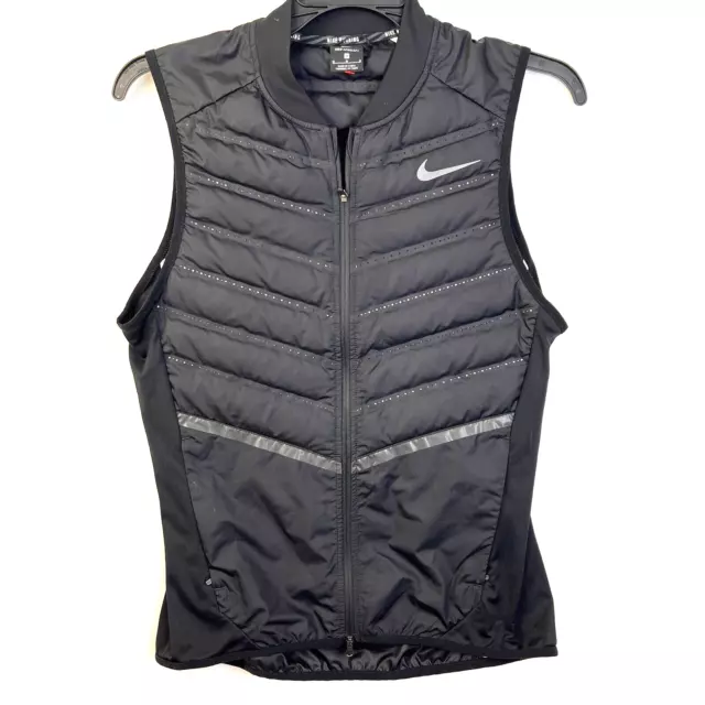 Nike Aeroloft Running Vest Women's Medium Black Down Filled Activewear Runner