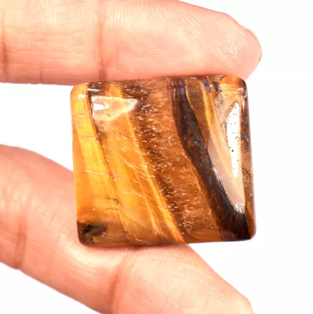 49.10Ct Natural Stunning Brown Tiger Eye Cabochon Polished Loose Gemstone 25x23m