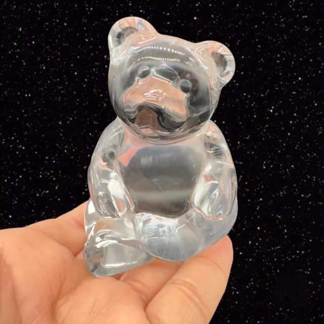 Vintage Princess House Bear Paperweight Crystal Germany Figurine Clear 3”Tall