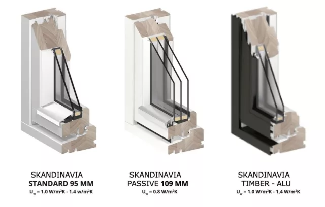 Fenêtres revêtues bois et bois/aluminium et portes extérieures/intérieurs. Basse énergie  2