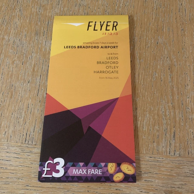 Transdev Bus Timetable FLYER BUSES (TRANSDEV) timetable for Leeds Bradford Airport routes May ...