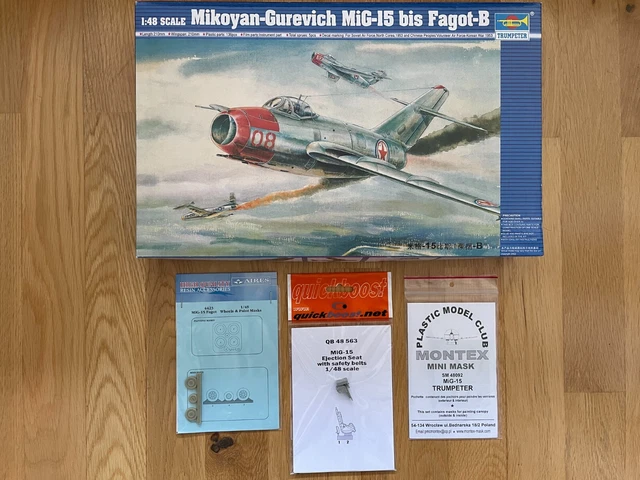 BRONCO FB4013 SCALE 1/48 MIG-15 Bis FAGOT-B KOREAN WAR MODEL KIT