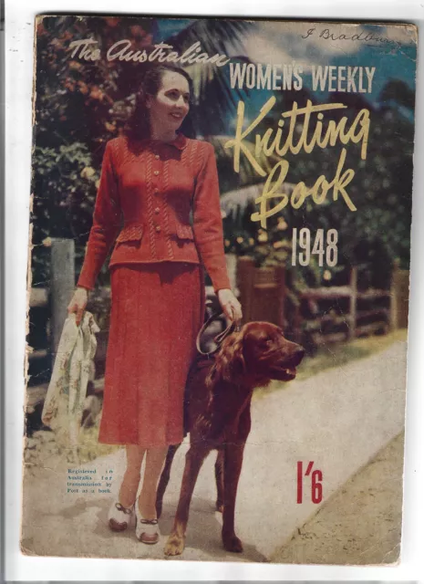 The Australian Women's Weekly Knitting Book 1948 Vintage Adults and Children