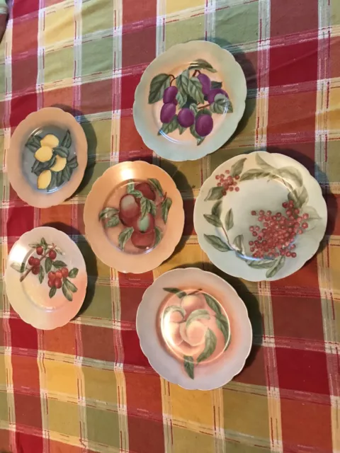 JPL France Limoges China Cabinet Plate Charger with Berry Motif