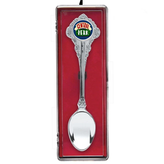 FRIENDS TV Show Central Perk Spoon Collectors Souvenir with hanging display case