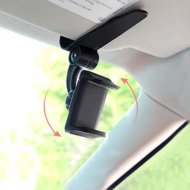 360° Rotatable Car Interior Parts Sun Visor Phone Holder Clip Mount Universal