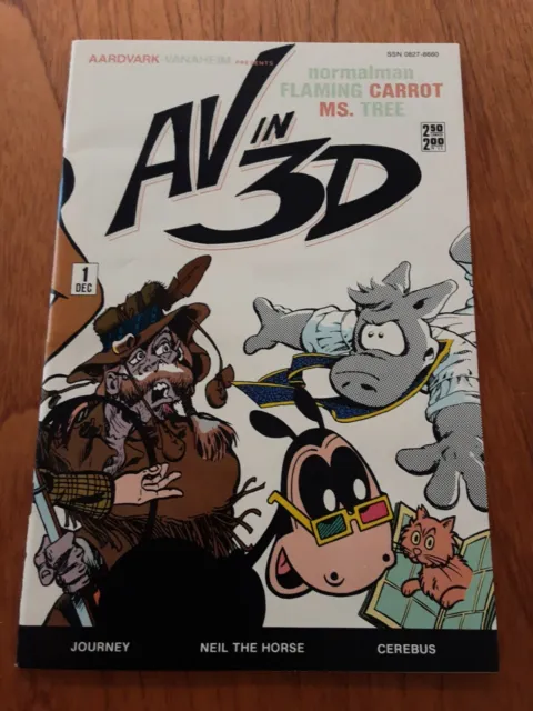 Aardvark Vanaheim Comics AV In 3D Comic Book Vintage 1984