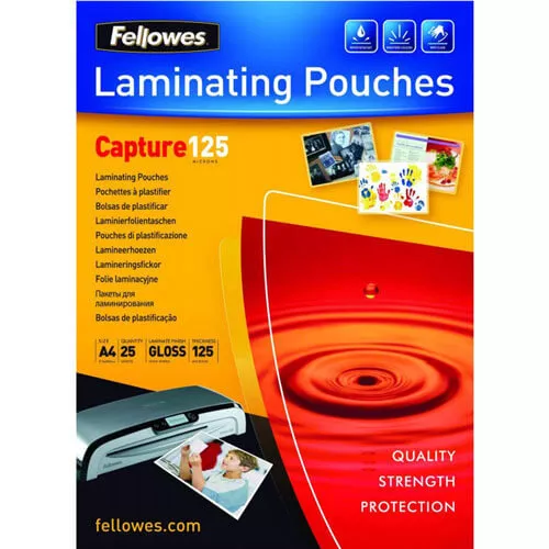 Fellowes Pochettes de plastification brillantes A4 25pk Imagelast de qualité pro 3