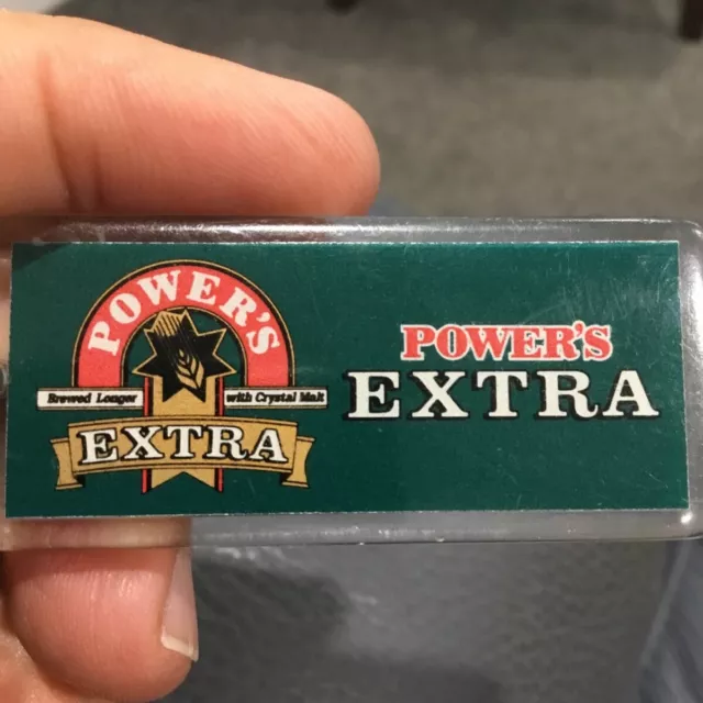 BREWERIANA Vintage Power’s Extra Beer Plastic Keytag Keyring