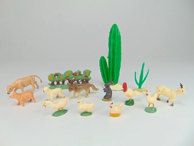Lot De 6 Petits Animaux Domestiques Starlux - Collection Années 1970-1980 - Occasion