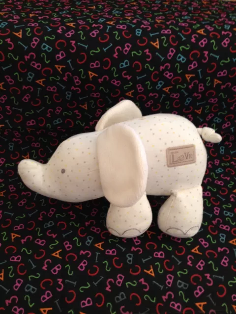 Marks And Spencer With Love Elephant M&S Cream Spotty Dotty Soft Toy Comforter