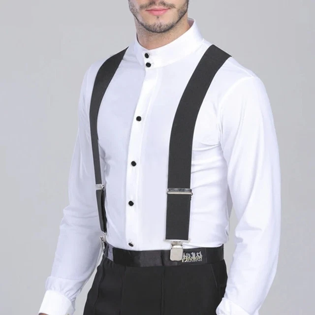Bretelles élastiques Robustes 5,1 Cm Avec Clips - Noir/blanc, Taille L, Pour Pantalons De Travail, Jeans, Tenues Décontractées - 8