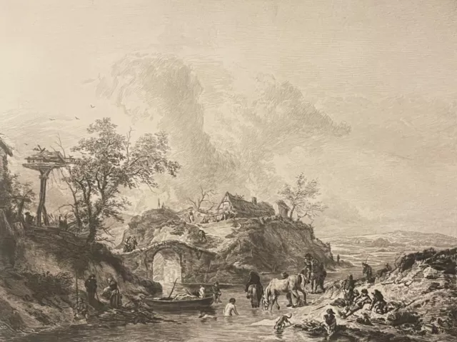 Philips Wouwerman 1760-1793 La dune Graveur Krauskopf vers 1870