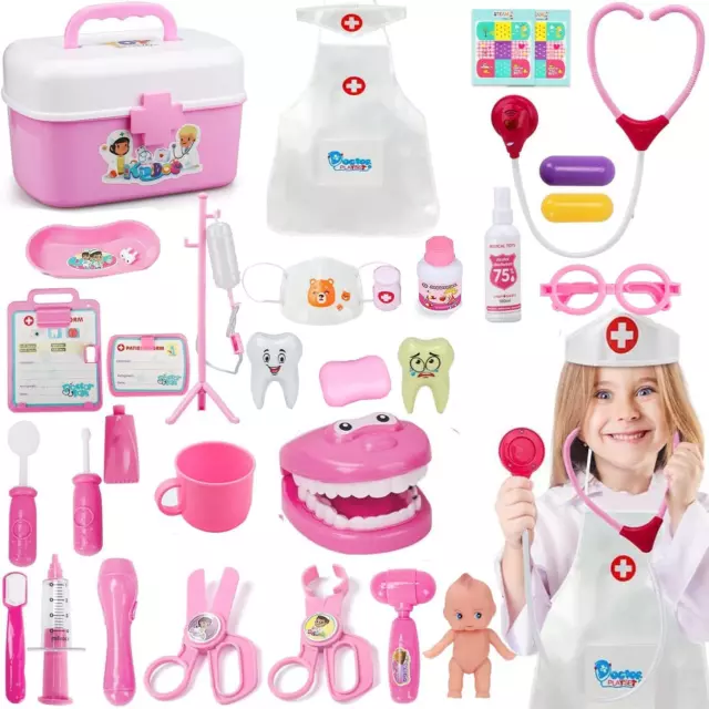 Doctor Kit for Kids, 45 Pcs Pretend Play Medical Kit Toy , Doctor Kit for Tod...