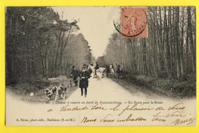 FRANCE CHASSE à COURRE en Forêt de FONTAINEBLEAU HUNTING en route pour la BRISÉE