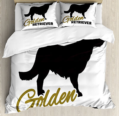 Golden retriever Set Copripiumino Dog Silhouette