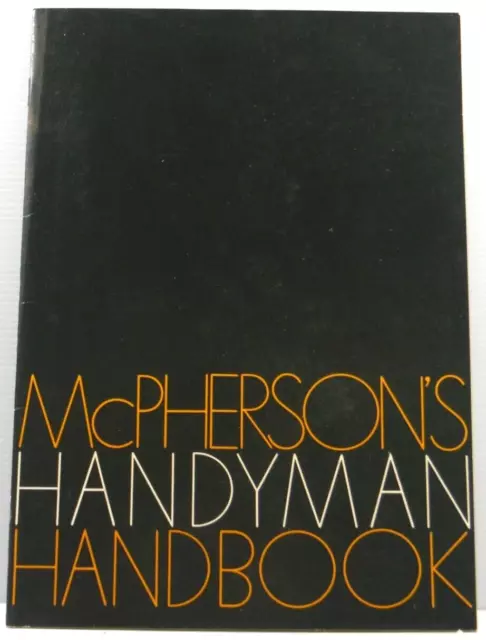 McPherson's Handyman Handbook 1970 Vintage booklet tools guide book VGC